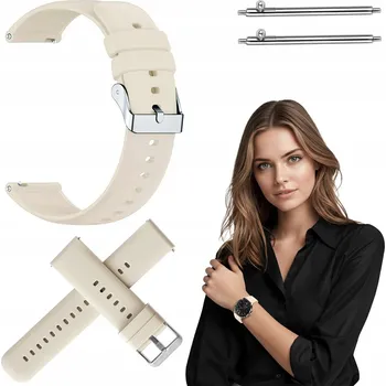 Řemínek na hodinky Univerzální béžový řemínek Polax 18 mm