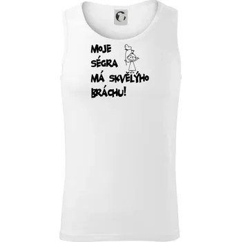 Moje ségra má skvělýho bráchu - Tílko pánské Core - XL ( Bílá )