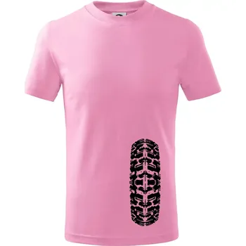 Chlapecké tričko Enduro / cross pneumatika - Tričko dětské bavlněné - 134 cm/8 let ( Růžová )