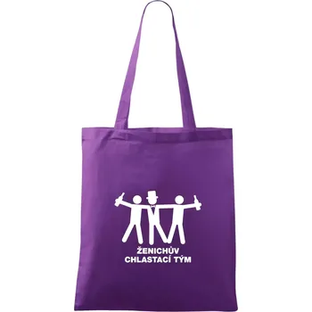 Ženichův chlastací tým - Taška bavlněná - 42 x 38 cm ( Fialová )