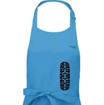 Kuchyňská zástěra Enduro / cross pneumatika - Pánská zástěra na vaření - Univerzální velikost ( Světlý tyrkys )