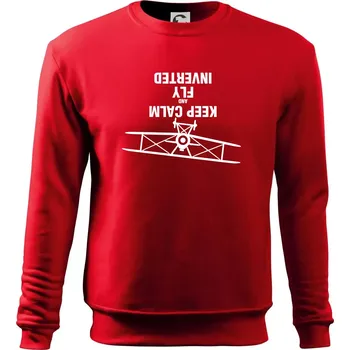 Keep Calm and Fly Inverted - Mikina Essential dětská - 158 cm/12 let ( Červená )