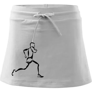 Dámská sukně Běžec - Sportovní sukně - two in one - L ( Bílá )
