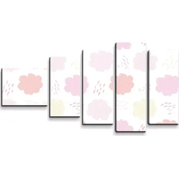 Obraz Sablio Obraz - 5-dílný Barevné obláčky - 100x60 cm