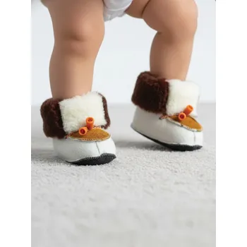 Dívčí obuv Nádherné teplé capáčky pro batolata vel. M do 6 měsíců