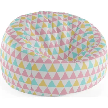 Sedací pytel Sablio Sedací vak Cocoon Tříbarevné trojúhelníky - 75 x 45 x 35 cm