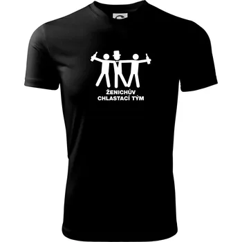 Pánské tričko Ženichův chlastací tým - Pánské triko Fantasy sportovní (dresovina) - S ( Černá )