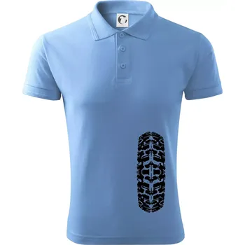 Pánská košile Enduro / cross pneumatika - Polokošile pánská Pique Polo 203 - 5XL ( Pyžamově modrá )