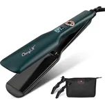 CkeyiN Žehlička na vlasy se širokou žehlicí plochou - zelená