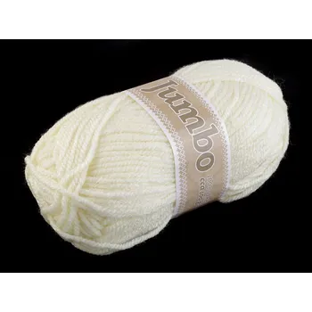 Příze Pletací příze Jumbo 100 g, barva 6 (905) krémová nejsvět.