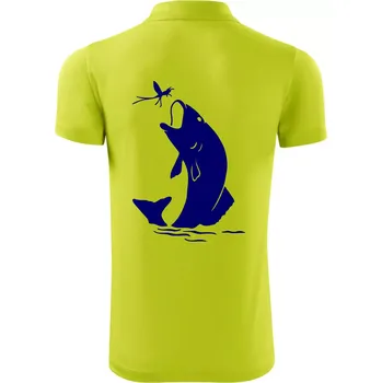 Pánská košile Ryba - komár - Polokošile Victory sportovní (dresovina) - XL ( Limetková )