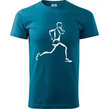 Pánská móda Běžec - Klasické pánské triko vyšší gramáže - S ( Petrolejová )