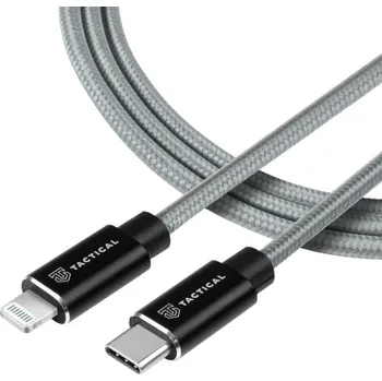 Datový kabel Tactical Fast Rope Aramid Cable USB-C/Lightning MFi 0.3m Grey