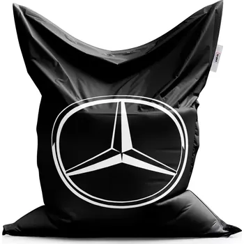 Sedací pytel Sablio Sedací vak Classic Logo 2 Černá - 200x140 cm