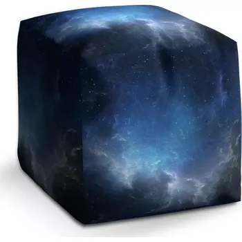 Taburet Sablio Taburet Cube Hvězdné nebe: 40x40x40 cm