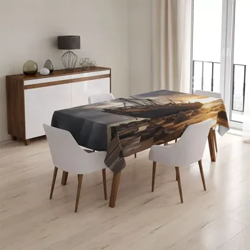 ubrus Sablio Ubrus Vrak lodi při západu slunce - 90x90 cm