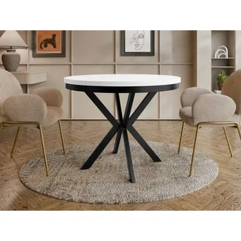 Nábytek Rozkládací stůl Azglo 90, Barva: černá / arktická bílá MIRJAN 5903211458583