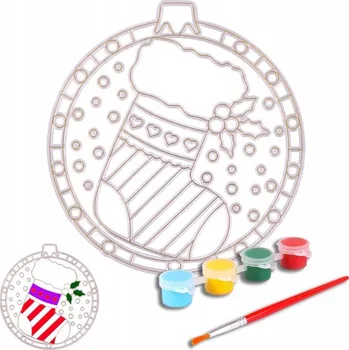 Vánoční dekorace Vánoční Koule na malování Vánoční přívěsek Ozdoba Dárek na Mikuláše