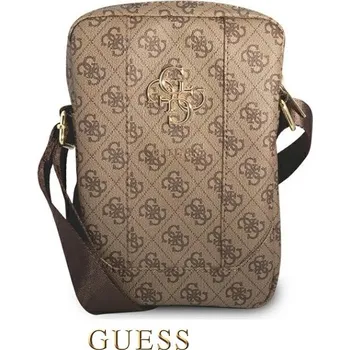 brašna na notebook Guess pouzdro 8" hnědé 4G velké kovové logo