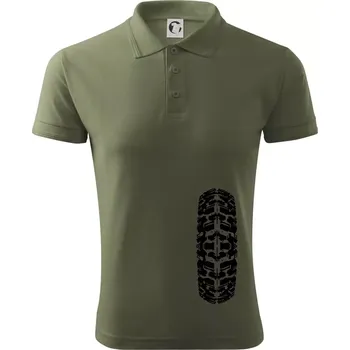 Pánská košile Enduro / cross pneumatika - Polokošile pánská Pique Polo 203 - S ( Khaki )