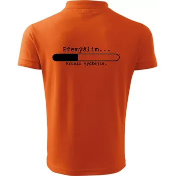Pánská košile Přemýšlím - Polokošile pánská Pique Polo 203 - 2XL ( Oranžová )
