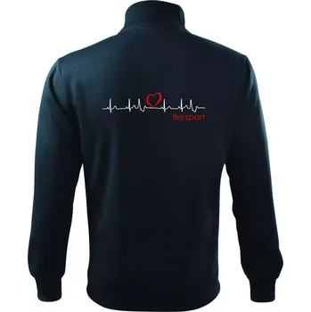 Pánská mikina Moje srdce bije pro firesport - Mikina bez kapuce Adventure - S ( Námořní modrá (velmi tmavá - téměř černá) )