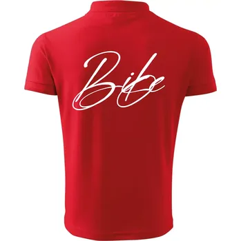 Pánská košile Nápis bike - Polokošile pánská Pique Polo 203 - S ( Červená )