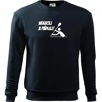 Pánská mikina Nekecej a pádluj - Mikina Essential pánská - M ( Námořní modrá (velmi tmavá - téměř černá) )