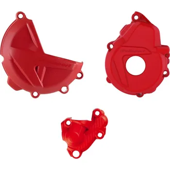 Alternátor POLISPORT sada krytu alternátoru, spojky a vodního čerpadla GAS GAS EC 250F 21-23; EC 350F 21-23 barva červená (POLISPORT sada krytu alternátoru, spojky a vodního čerpadla GAS GAS EC 250F 21-23; EC 350F 21-23 barva červená)
