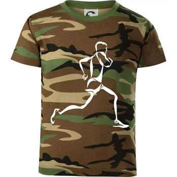 Chlapecké tričko Běžec - Dětské maskáčové triko - 134 cm/8 let ( Hnědý maskáč )