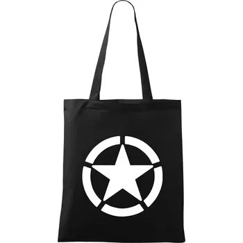 Nákupní taška Army hvězda - Taška bavlněná - 42 x 38 cm ( Černá )