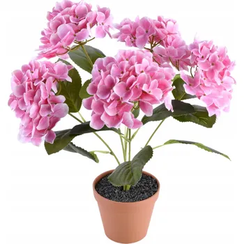 umělá květina Hortenzie mix barev v květináči