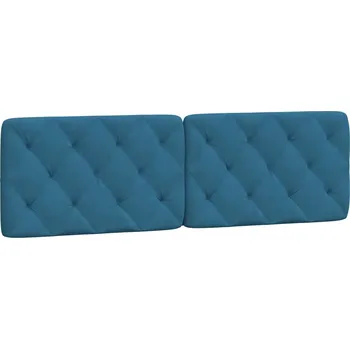 Polštář Polštář na čelo z aksamitu, modrý, 162x6x48 cm, montáž na suchý zip