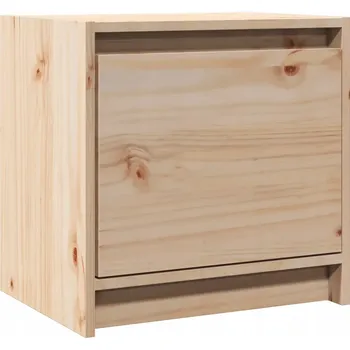 Noční stolek Noční stolek z masivního borovicového dřeva, 40 x 30,5 x 40 cm, neošetřený