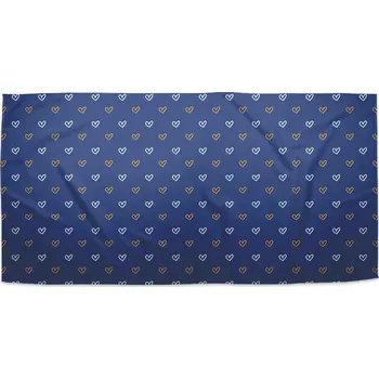 Sablio Ručník Srdíčka na modré - 30x50 cm