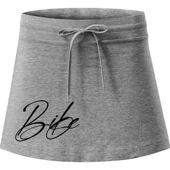 Dámské oblečení Nápis bike - Sportovní sukně - two in one - M ( Tmavě šedý melír )
