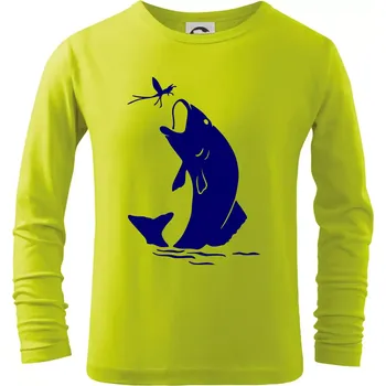 Chlapecké oblečení Ryba - komár - Triko dětské Long Sleeve - 122 cm/6 let ( Limetková )