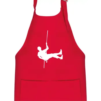 Kuchyňská zástěra Visící horolezec - Dětská zástěra na vaření - Univerzální velikost ( Červená )
