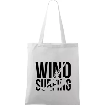 Nákupní taška Windsurfing nápis - Taška bavlněná - 42 x 38 cm ( Bílá )
