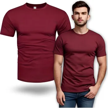 Pánské tričko Recea Pánské tričko s krátkým rukávem Niu bordó L