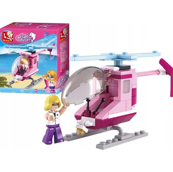 ostatní stavebnice SLUBAN Stavebnice HELIKOPTER na pláži 78 dílků B0600D Girl's DREAM