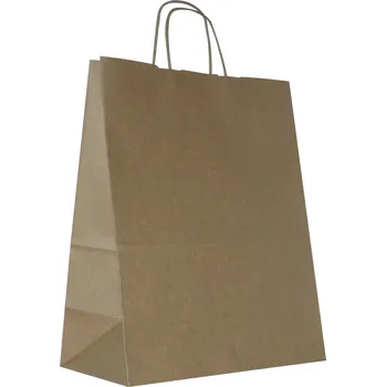 Nákupní taška Papírové tašky 31 x 17 x 38 cm, 100 ks béžová AWIH