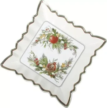 Tác na cukroví hranatý 24x24cm Carol BRANDANI (barva - bílá)