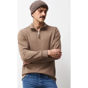 Pánské oblečení Bavlněné tričko s dlouhým rukávem Medicine RW25-BUMB02 hnědá 84X, vel. M