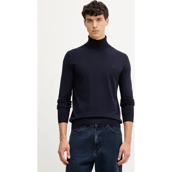 Pánský svetr Svetr Trussardi pánský, tmavomodrá barva, s golfem, M0178000019N 59X, vel. S