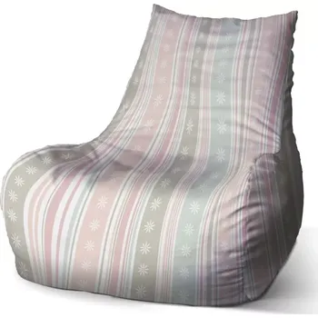 Sedací pytel Sablio Sedací vak Bean Pruhy a tečky - 100 x 90 x 45 cm