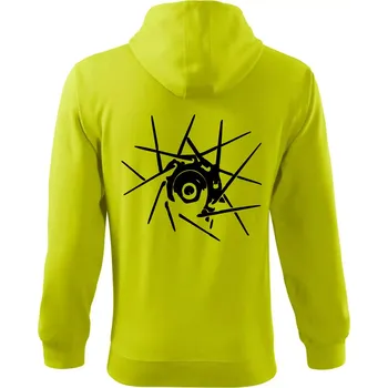 Pánská mikina Cyclo výplet - Mikina s kapucí na zip trendy zipper - 3XL ( Limetková )
