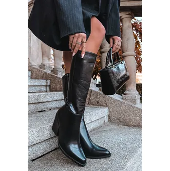 Dámské kozačky Boto Dámské kozačky na jehlovém podpatku s vyhříváním Katelle Barva: Černá, Velikost: 37