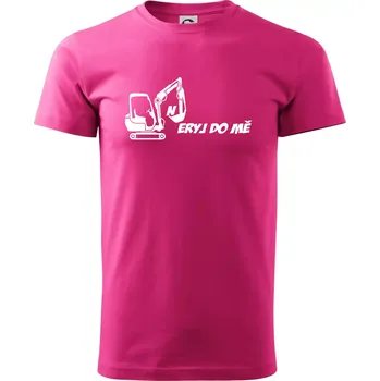 Pánská móda Neryj do mě - Klasické pánské triko vyšší gramáže - S ( Purpurová )