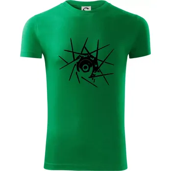 Pánské tričko Cyclo výplet - Viper FIT - Pánské zůžené tričko - L ( Středně zelená )